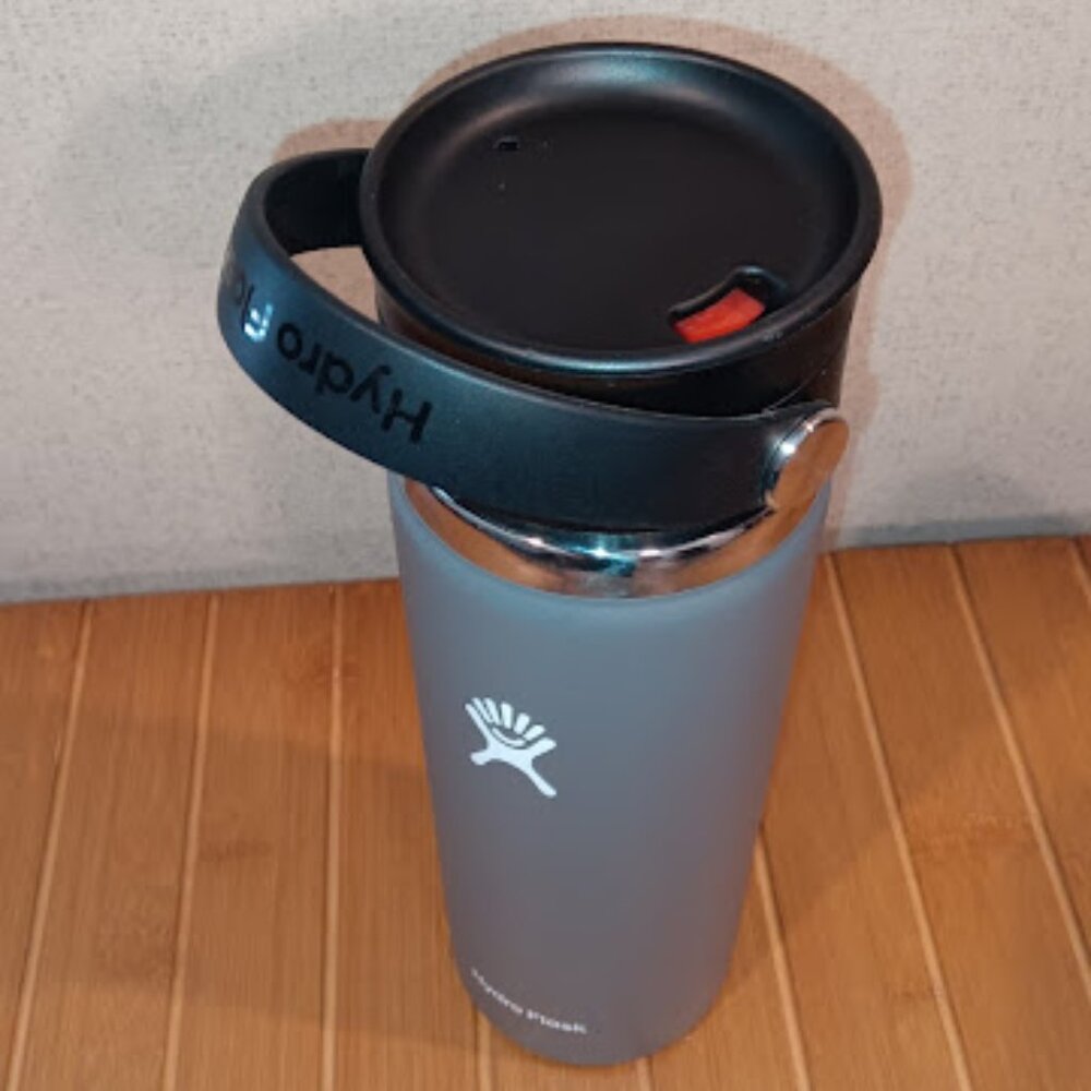 HYDRO FLASK 20 Oz (591 mL) Wide Mouth Flex Sip w/ Handle Gray Hydration Thermos